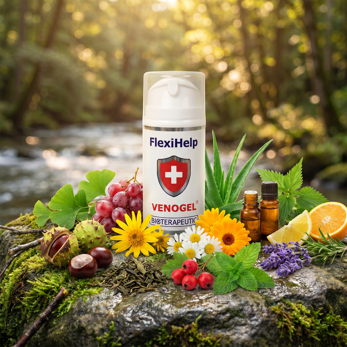 FlexiHelp VENOGEL - Varice, Picioare umflate, Vânătăi