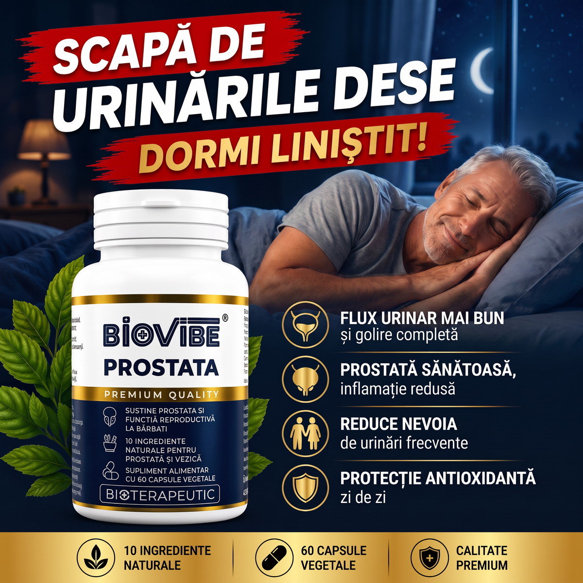 BIOVIBE Prostată sănătoasă - 60 Capsule